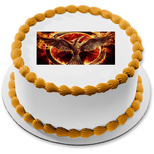 The Hunger Games Mockingay Logo Edible Cake Topper Image ABPID03238