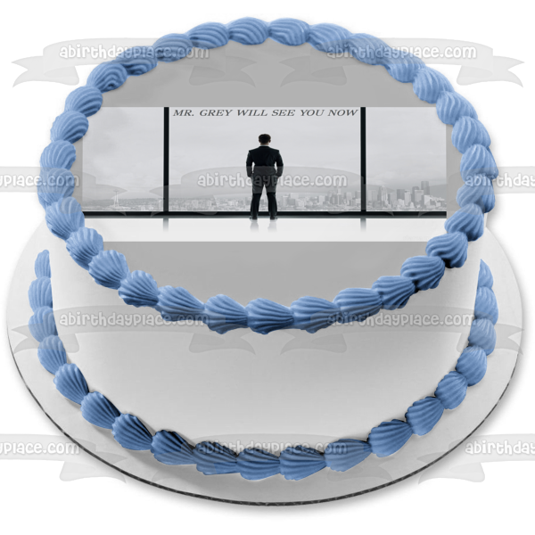 50 Shades of Grey Christian Edible Cake Topper Image ABPID03309