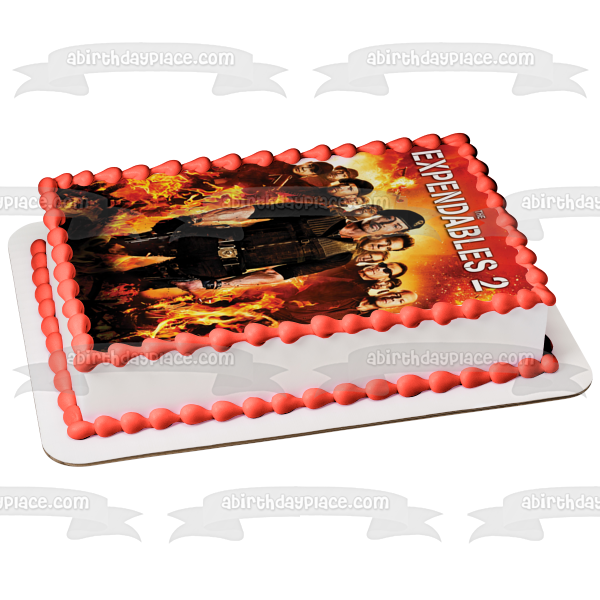 The Expendables 2 Movie Cover Hector Barney Lee Mr. Church Edible Cake Topper Image ABPID55175