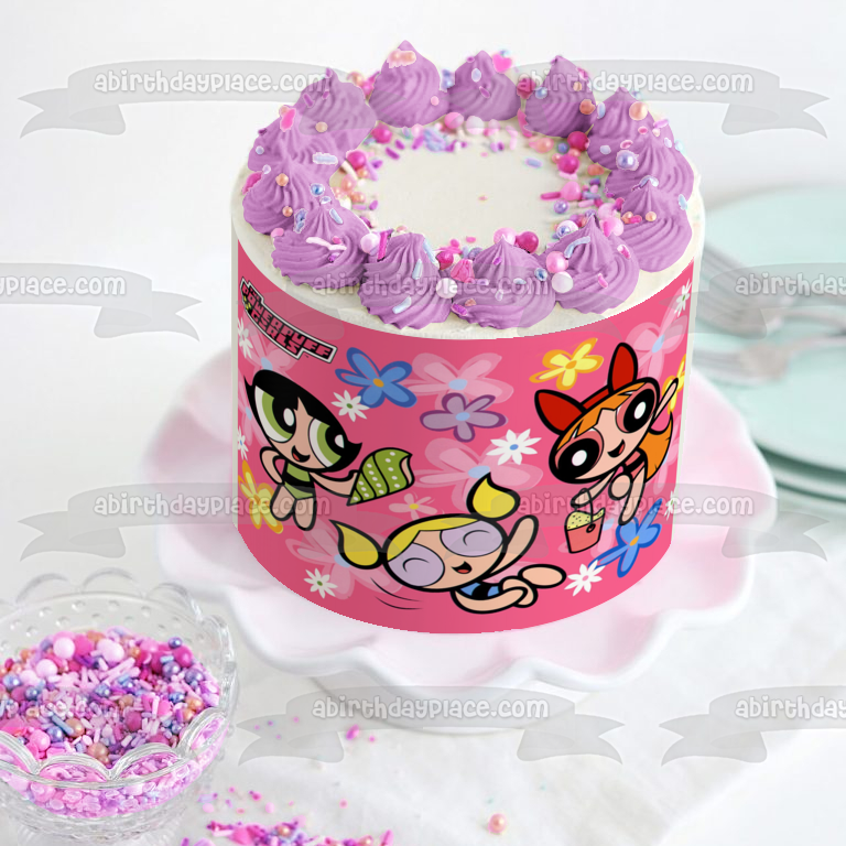 Power Puff Girls Blossom Bubbles and Buttercup Edible Cake Topper Image ABPID03330