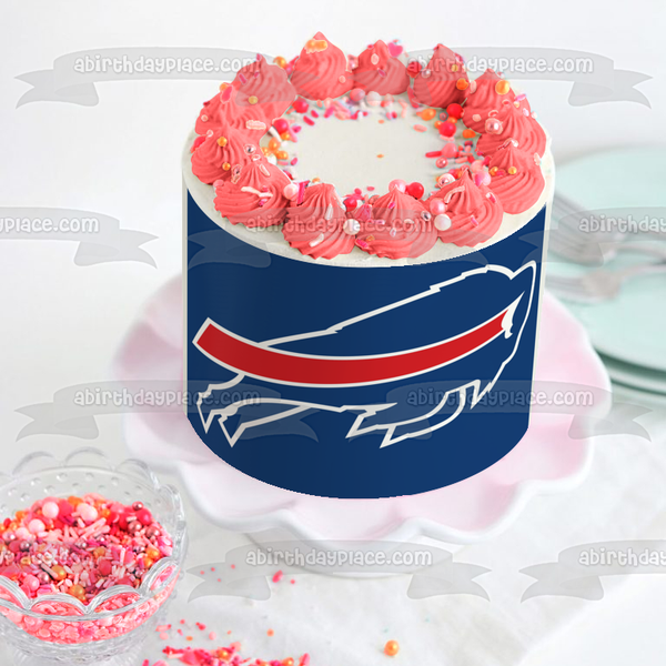 Buffalo Bills Logo NFL Football Edible Cake Topper Image ABPID03336