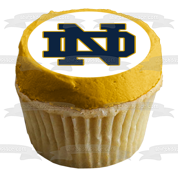 Notre Dame Fighting Irish Logo Sports Football Edible Cake Topper Image ABPID03373