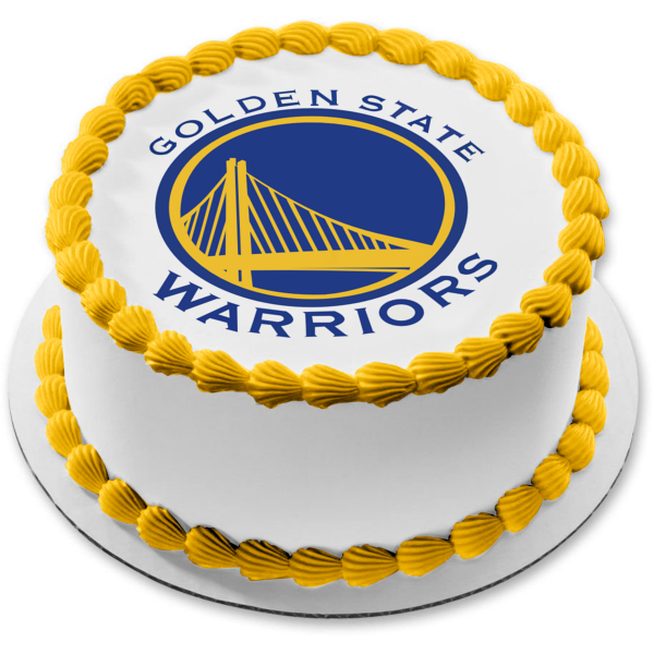 Golden state warriors themed cake and cupcake