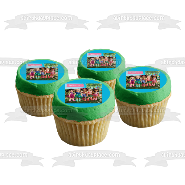 American Girl Wellie Wishers Emerson Camille Ashlyn Willa and Kendall Edible Cake Topper Image ABPID03389