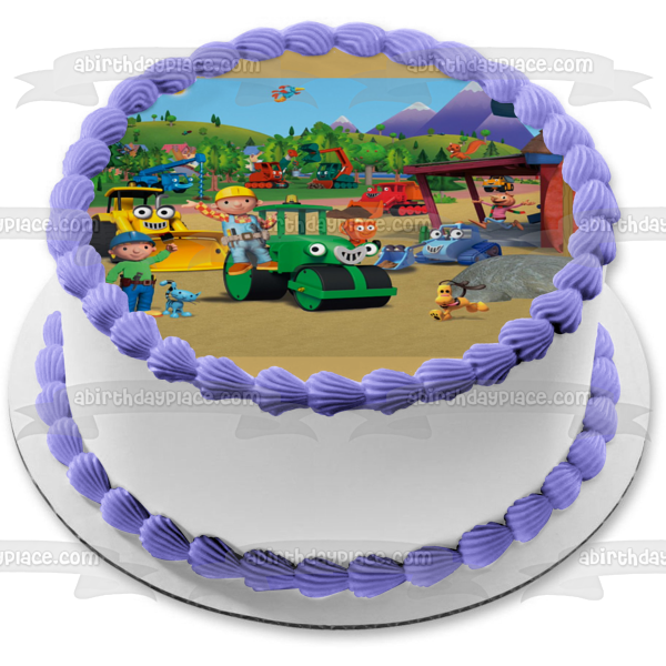 Bob the Builder Scoop Muck Lofty Roley and Wendy Edible Cake Topper Image ABPID03391
