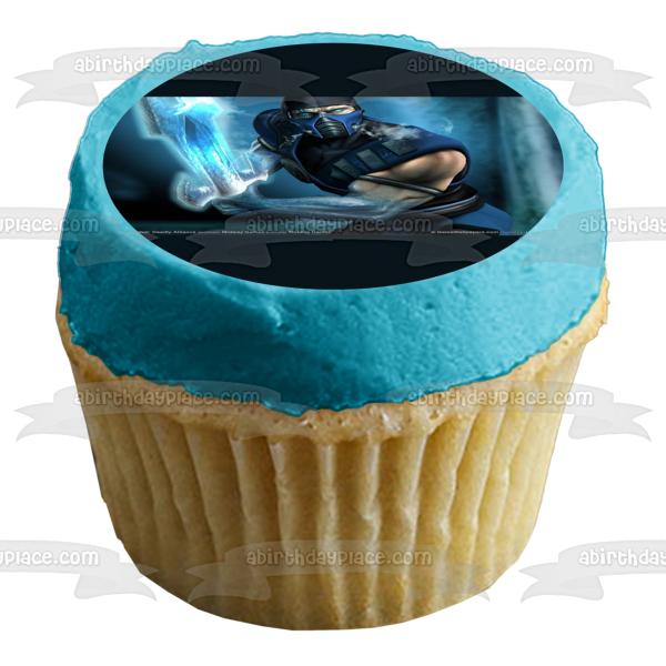 Mortal Kombat Sub-Zero Sword Ice Edible Cake Topper Image ABPID03528