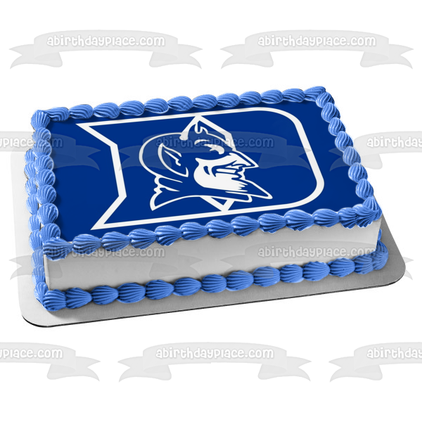 Duke University Blue Devils Logo Sports Edible Cake Topper Image ABPID03533