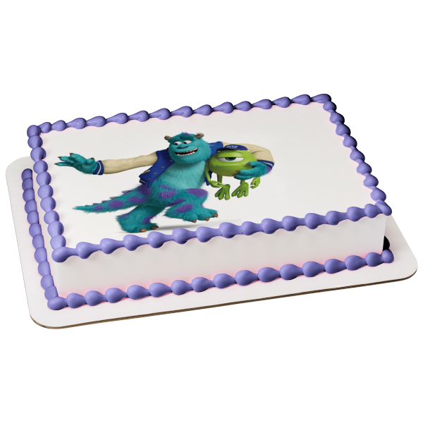 Monsters Inc. Sullivan and Mike Wazowski Edible Cake Topper Image ABPID03431