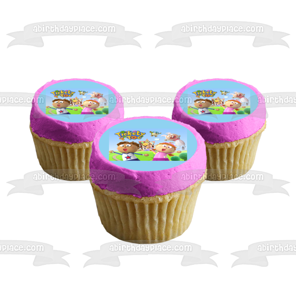 Tickety Toc Tommy Tallulah Hopparoo and Tooteroo Edible Cake Topper Image ABPID03446