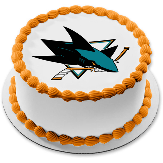 Imagen comestible para tarta con logotipo de San Jose Sharks de la NHL Sports ABPID03447 