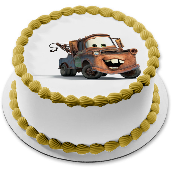 Cars Mater Sir Tow Mater Edible Cake Topper Image ABPID03464