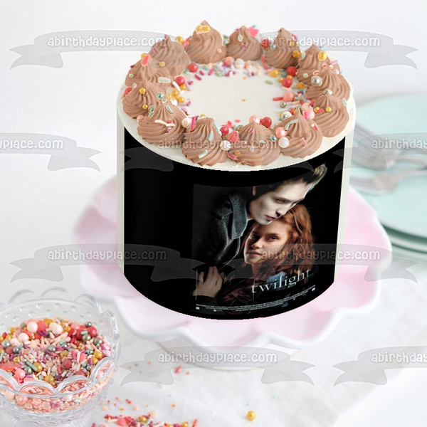 Twilight Bella Swan and Edward Cullen Vampire Edible Cake Topper Image ABPID03475