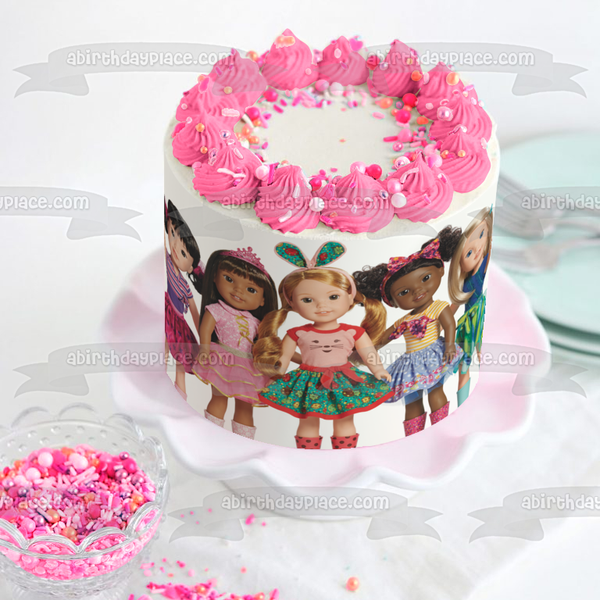 American Girls Blaire Luciana Ivy and Saige Edible Cake Topper Image ABPID03627