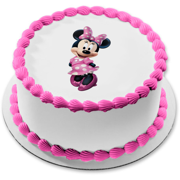 Minnie Mouse Edible Cake Topper Image ABPID03501