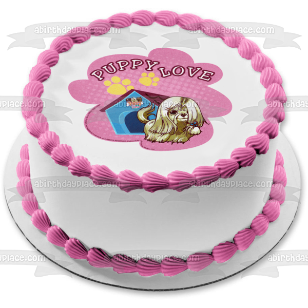 Puppy In My Pocket and a Dog House Edible Cake Topper Image ABPID03809