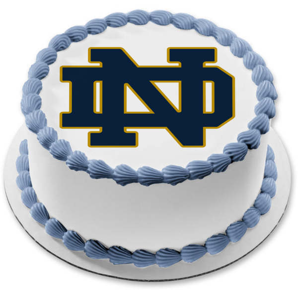 Notre Dame Fighting Irish Logo NCAA Edible Cake Topper Image ABPID03826