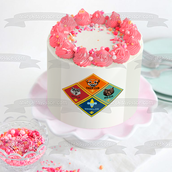 Cub Scout Leaders Logo Tiger Cub Bear Wolf Webelos Edible Cake Topper Image ABPID03673