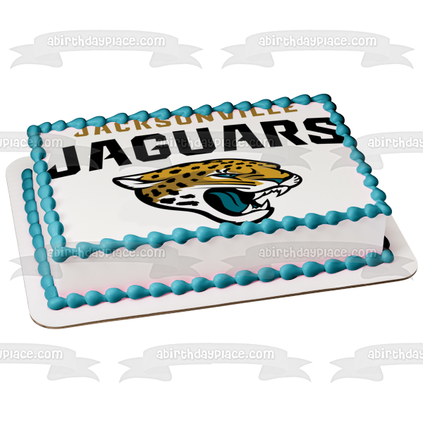 Jacksonville Jaguars Logo NFL Professional Sports Edible Cake Topper Image ABPID03676
