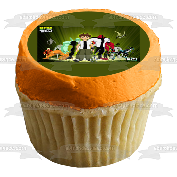 Ben 10 Logo Alien Heros Ben Prime Edible Cake Topper Image ABPID03688