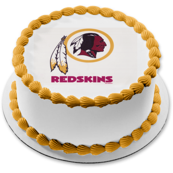 Washington Redskins Mascot and Logo NFL Sports Edible Cake Topper Image ABPID03714