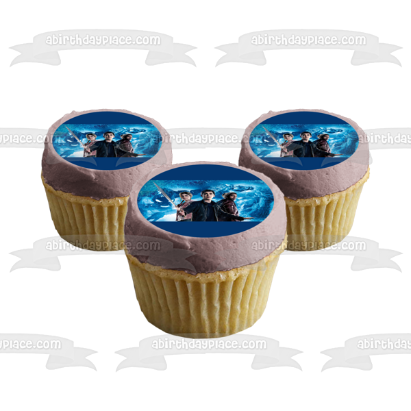Percy Jackson Annabeth and Grover Sword Edible Cake Topper Image ABPID03877