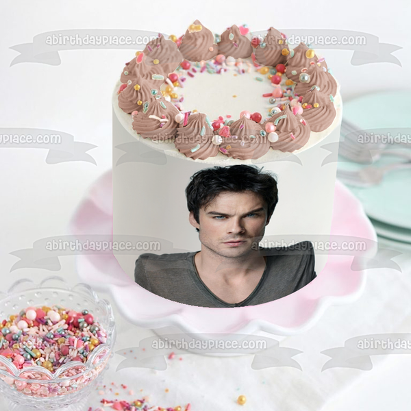 Vampire Diaries  Damon Salvatore Edible Cake Topper Image ABPID03889