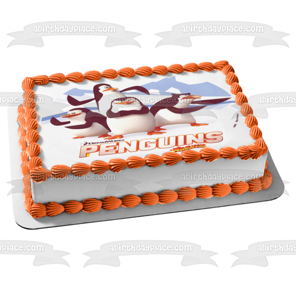 Penguins of Madagascar Skipper Rico Kowalski and Private Edible Cake Topper Image ABPID03740