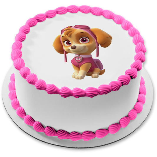 Paw Patrol Skye Rescue Dog Edible Cake Topper Image ABPID03900