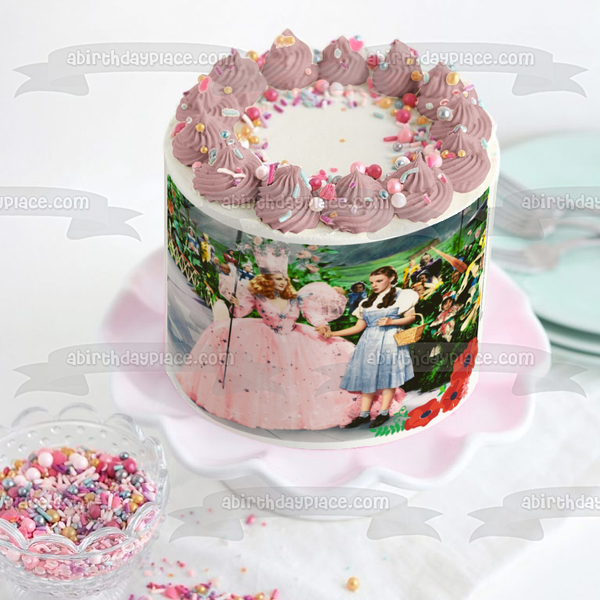 The Wizard of Oz Dorothy and Glinda the Good Witch Edible Cake Topper Image ABPID03911