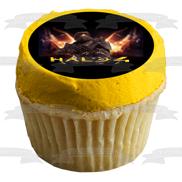 Halo 4 Halo Nation Fiery Background Edible Cake Topper Image ABPID03926