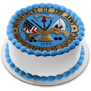 United States Military Department of the Army Seal Edible Cake Topper Image ABPID03782