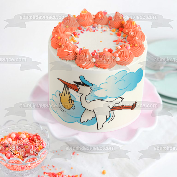 Baby Shower Stor Kand a  Baby In the Clouds Edible Cake Topper Image ABPID03953