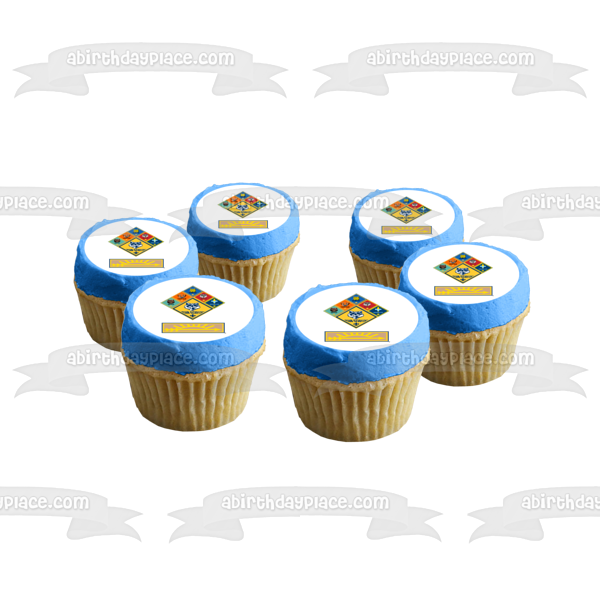 Boy Scouts of America Cub Bear Tiger Bobcat Wolf and Webelos Patches Edible Cake Topper Image ABPID04154