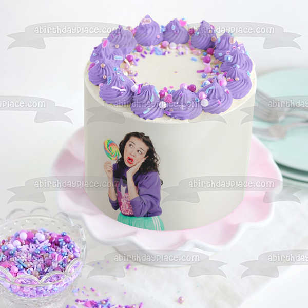 Miranda Sings Lollipop Lipstick Gym Shorts Edible Cake Topper Image ABPID04069