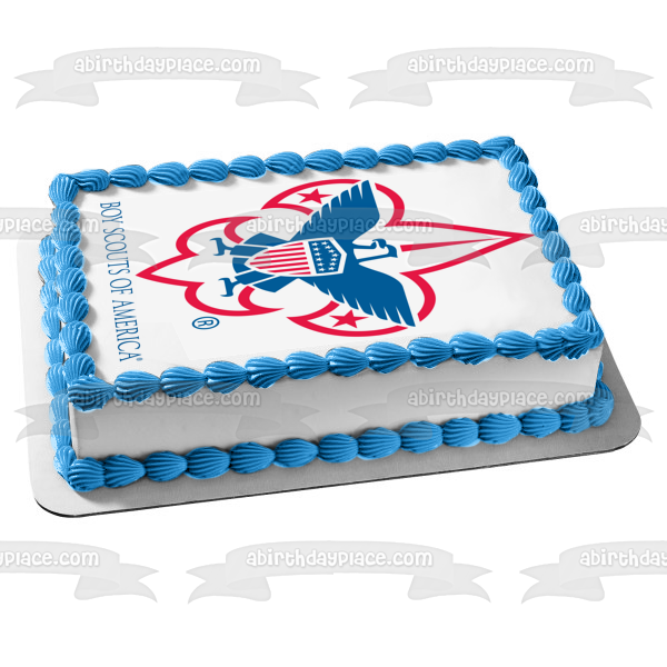 Boy Scouts of America Logo and an Eagle Edible Cake Topper Image ABPID04087