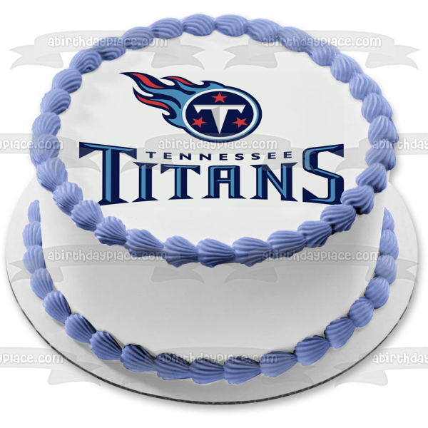 Tennessee Titans Professional American Football Log Nashville Edible Cake Topper Image ABPID04201