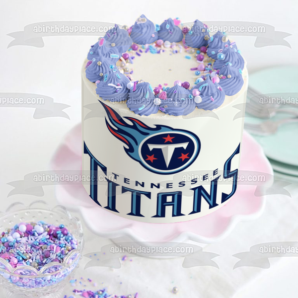Tennessee Titans Professional American Football Log Nashville Edible Cake Topper Image ABPID04201