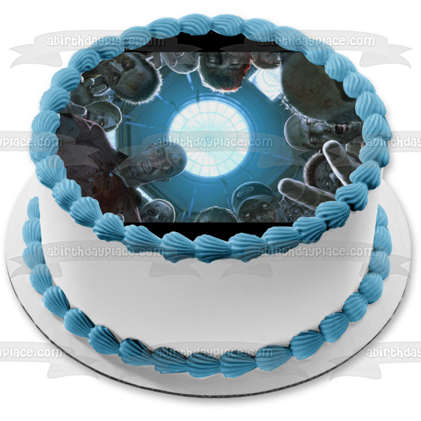 Dead Rising Circle of Zombies Attacking Edible Cake Topper Image ABPID04095