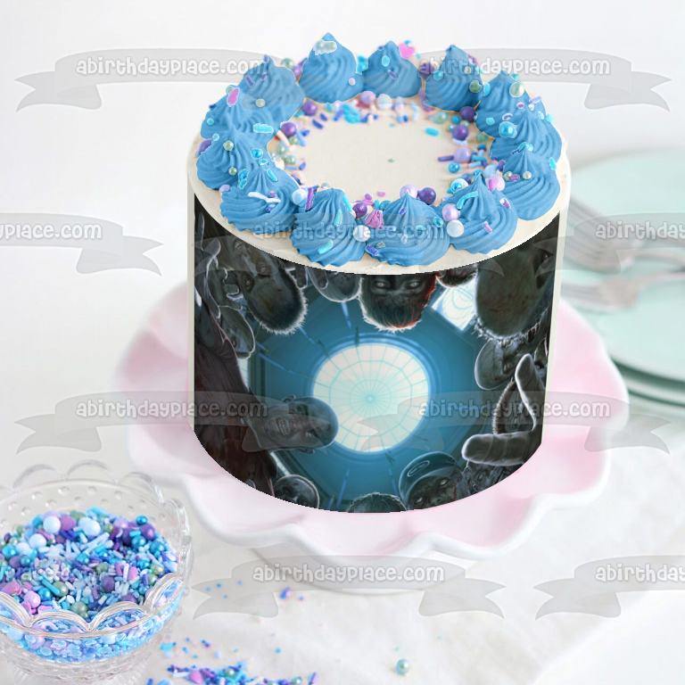 Dead Rising Circle of Zombies Attacking Edible Cake Topper Image ABPID04095
