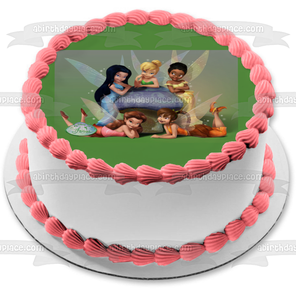 Fairies Tinker Bell and Friends Edible Cake Topper Image ABPID04322