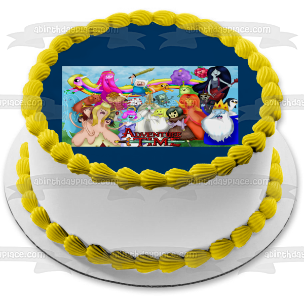 Adventure Time with Finn and Jake and the Ice King Edible Cake Topper Image ABPID04338