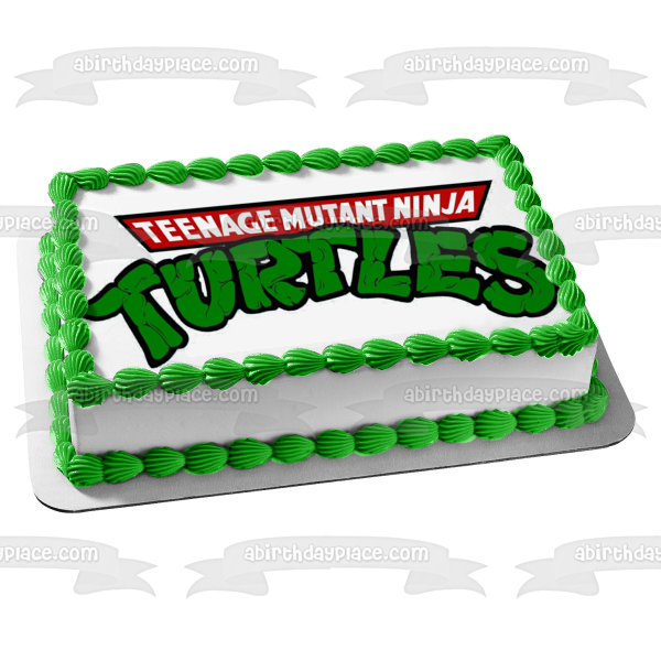 Teenage Mutant Ninja Turtles Logo Edible Cake Topper Image ABPID04246