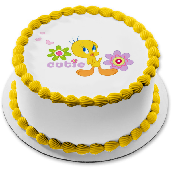 Loony Tunes Tweety Bird Cutie Edible Cake Topper Image ABPID04371