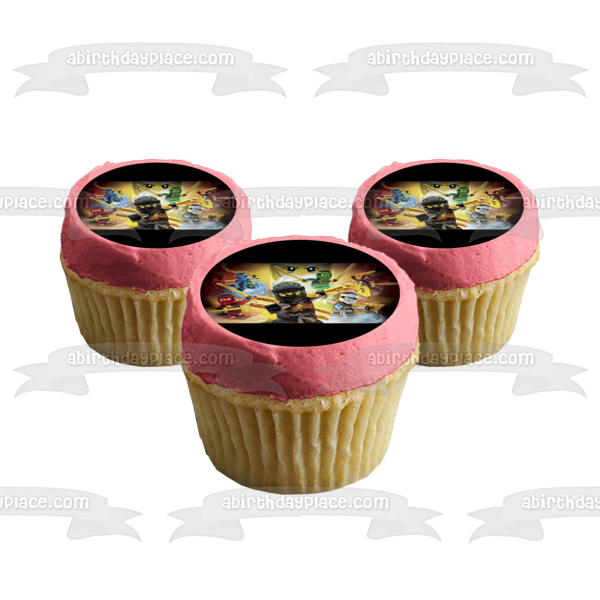 LEGO Ninjago Kai Zane Cole Jay and Wu Edible Cake Topper Image ABPID04280