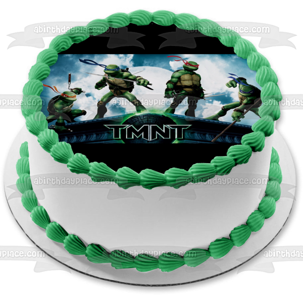 Teenage Mutant Ninja Turtles Tmnt Leonardo Donatello Raphael and Michelangelo Edible Cake Topper Image ABPID04382