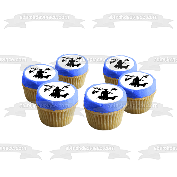 Duck Hunter  Dog Silhouette Edible Cake Topper Image ABPID04404