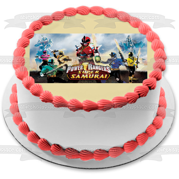 Power Rangers Super Samurai Red Samurai Ranger Edible Cake Topper Image ABPID04408