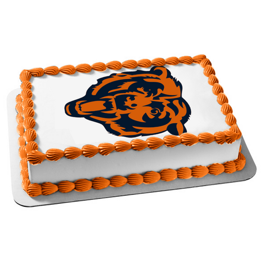 Chicago Bears Logo NFL Edible Cake Topper Image ABPID04511