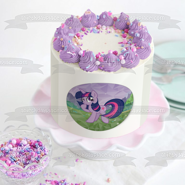 My Little Pony Twilight Sparkle Edible Cake Topper Image ABPID04598