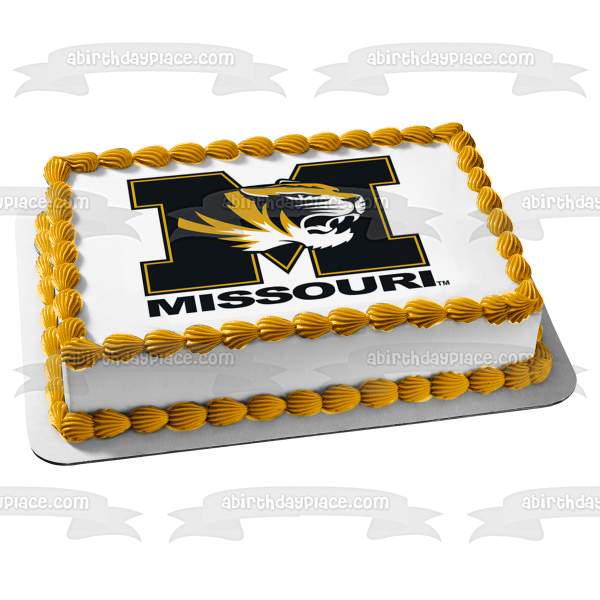Missouri Tigers Athletics Sports Teams University of Missouri Logo Edible Cake Topper Image ABPID04713